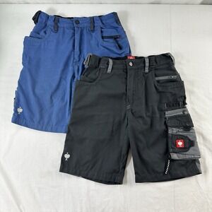 ENGELBERT STRAUSS Lot Of 2 Boys Graphic‎ Cargo Shorts Sz 9-10 Years Blue & Black